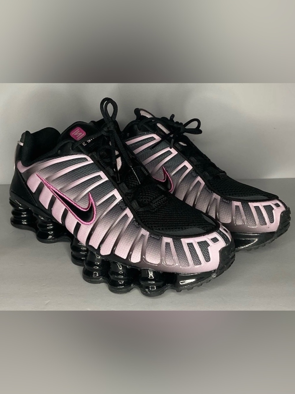 Nike Air Shox TL Black Playful Pink Retro Shoe Women Sz 10.5. 1IH4485-001 NWOB
